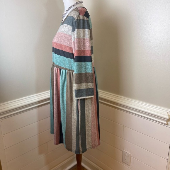 Egs by Eloges Variegated Striped Dress L FREE SHIP - Picture 2 of 5